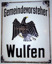 Schild, heute im Heimatkeller